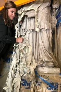 St. Patrick statue during 1