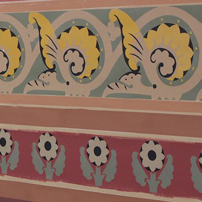 decorative painting in progress