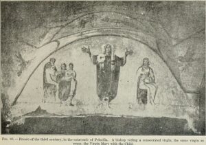 Fresco at Catacomb of Priscilla 3rd C